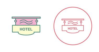 icono de vector de signo de hotel