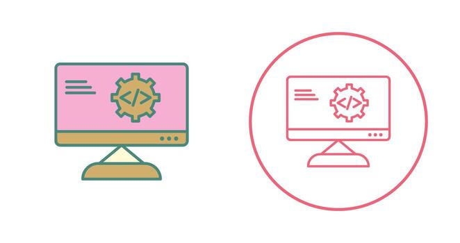 Unique Code Optimization Vector Icon