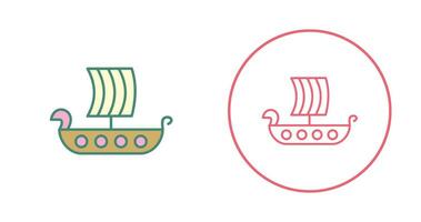 Viking Ship Vector Icon