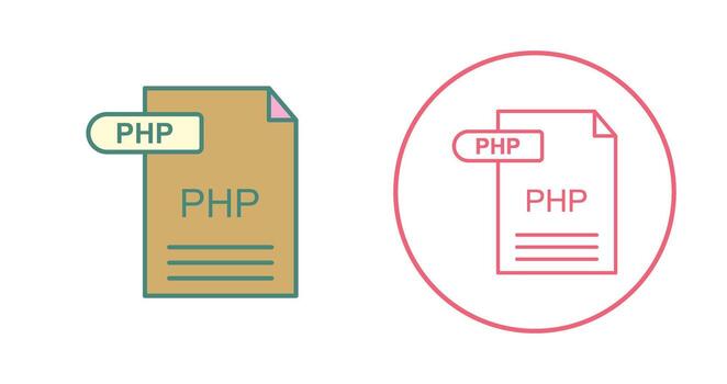 icono de vector de php