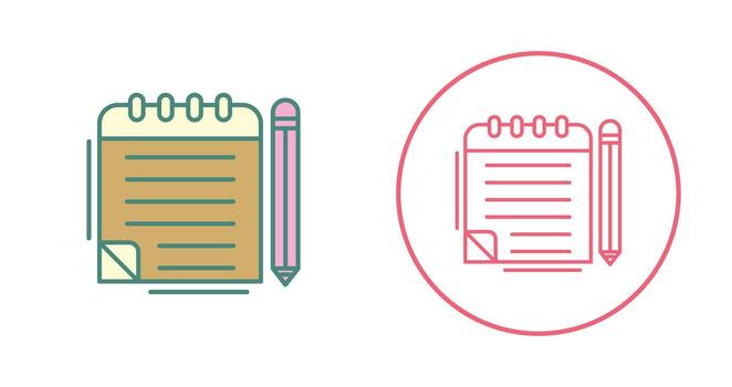Notepad Vector Icon