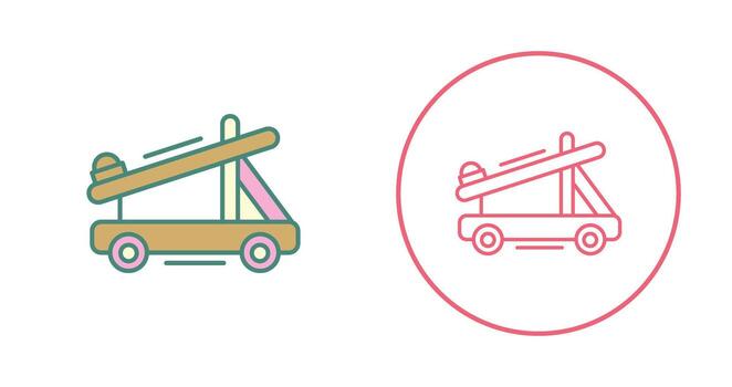 icono de vector de catapulta