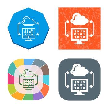 Cloud Coding Vector Icon
