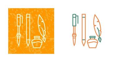 Unique Writing Equipment Vector Icon