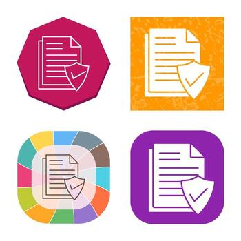 icono de vector de documento válido