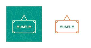 icono de vector de etiqueta de museo