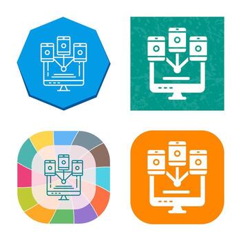 icono de vector de redes informáticas