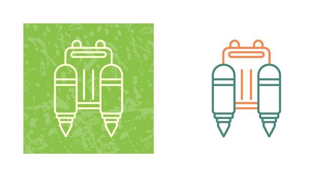 icono de vector de mochila propulsora