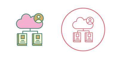 Cloud Library Vector Icon