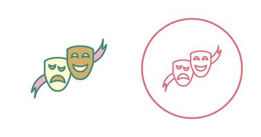 icono de vector de máscaras de teatro