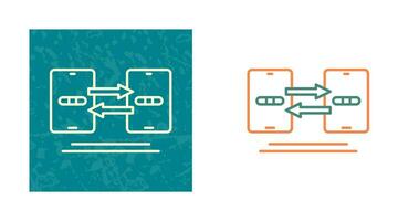 icono de vector de sincronización de datos