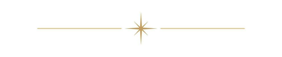 Divider with Star Christmas frame border horizontal line shape icon for decorative vintage doodle element, greeting card, invitation. design vector illustration