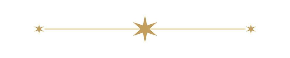 divisor con estrella Navidad marco frontera horizontal línea forma icono para decorativo Clásico garabatear elemento, saludo tarjeta, invitación. diseño vector ilustración