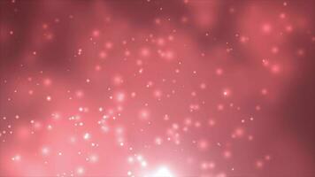 white glowing Particles on Red Background. Glitter Particles and Shiny Particles background video