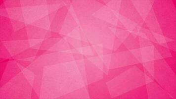 Magenta red color low poly geometrical shapes minimal background, butter paper textured background video