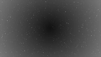 Simple Black and White particles rotating over dark minimal particles background video