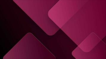 Dark Magenta red abstract geometric square shapes minimal background, square shapes background video
