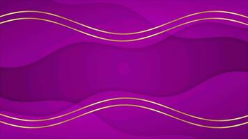 Dark Pink and golden abstract geometric motion techology background. Seamless looping background animation video