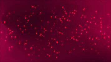 Magenta red glowing glitter bokeh particles elegant particles background. Futuristic glittering particle Magenta red background video