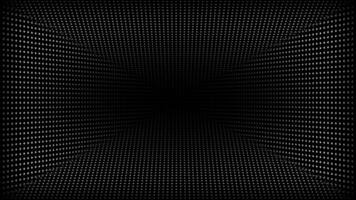 Abstract technology dark background. Moving dots and grid background for logo intro video