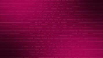 Abstract Magenta red color horizontal wiggly lines moving on black background video