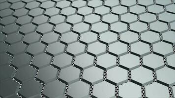 Hi-tech 3d hexagon shapes with glowing mesh futuristic technology background video