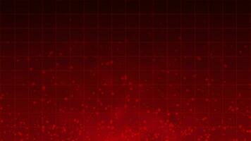 Abstract futuristic technology particles background, Red particles and grid background video