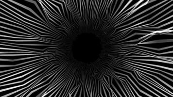 abstract hi-tech wiggling parallel lines on black background, futuristic dark tunnel background video