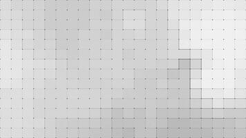 enkel och flott vimsig fyrkant låda mönster med rader vit och svart Färg minimal geometrisk bakgrund video