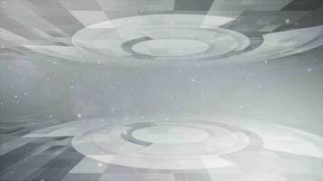 3d Abstract technology futuristic concept background. Rotating 3d circle concept White and Black color background video