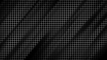 Abstract dynamic White and Black grid background .Diagonal motion waves dark background video