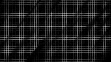 Abstract dynamic White and Black grid background .Diagonal motion waves dark background video