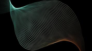 moderno parallelo Linee astratto forma con ondulato modello su nero sfondo video