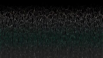 shiny parallel lines or stripes moving wavy pattern on black background , moving shiny lines dark background video