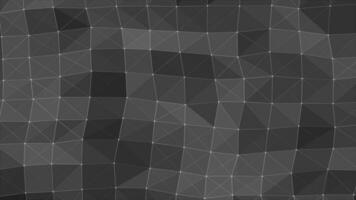 Abstract lines and dots slowly moving hi-tech background, futuristic grid pattern technology background video