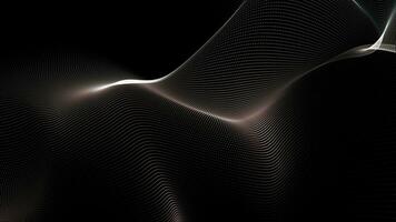 Abstract glowing Line Particles Wave dark Background . Abstract pattern futuristic hi-tech Particles Background video