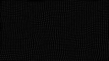 simple hi-tech wiggly movement White and Black circular minimal dots on black background video