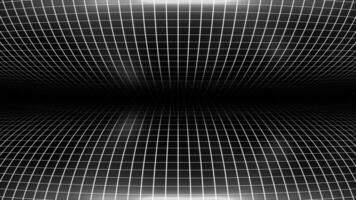 Hi-tech white square pattern futuristic technology grid on black background video