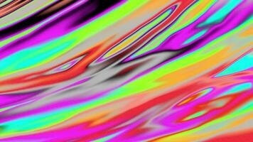 Waving holographic flow abstract neon lines animation. video