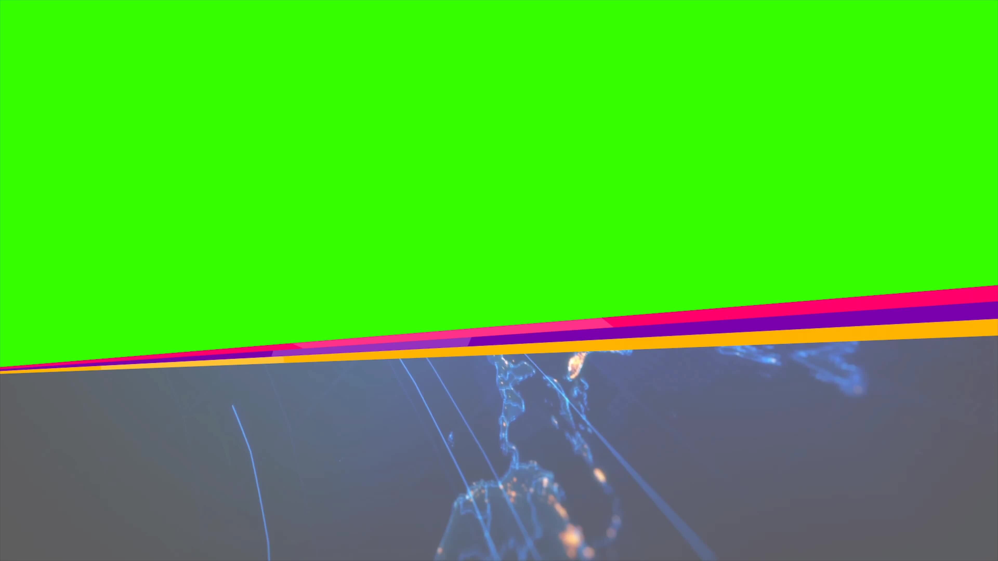Colorful Stylish Half Screen Lines Green Screen Slideshow promo with