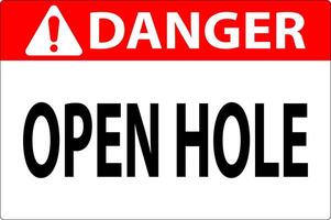 Danger Sign Open Holes vector