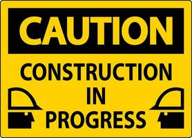 Caution Sign Construction In Progress vector