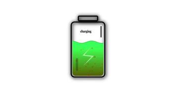 Battery charging icon video