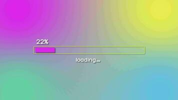 Simple Loading bar screen progress animation video