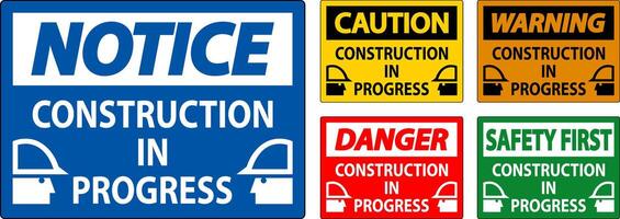 Caution Sign Construction In Progress vector