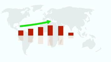 Financial business graph, business growth video