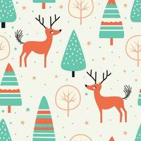 Elevate your designs with our enchanting vector pattern featuring graceful deers and snowy motifs. Capture the magic of winter in every creation.