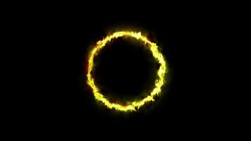 neon circle, fire ring video