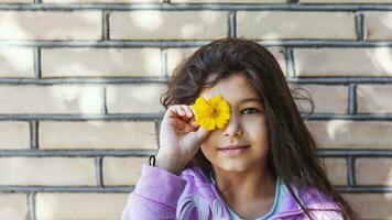 Summer girl. Happy pre-teen girl having fun. Happy childhood photo