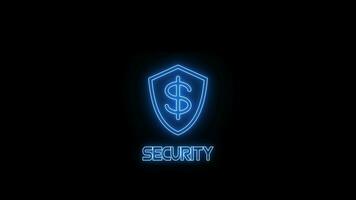 Cyber security icon animation, futuristic background video